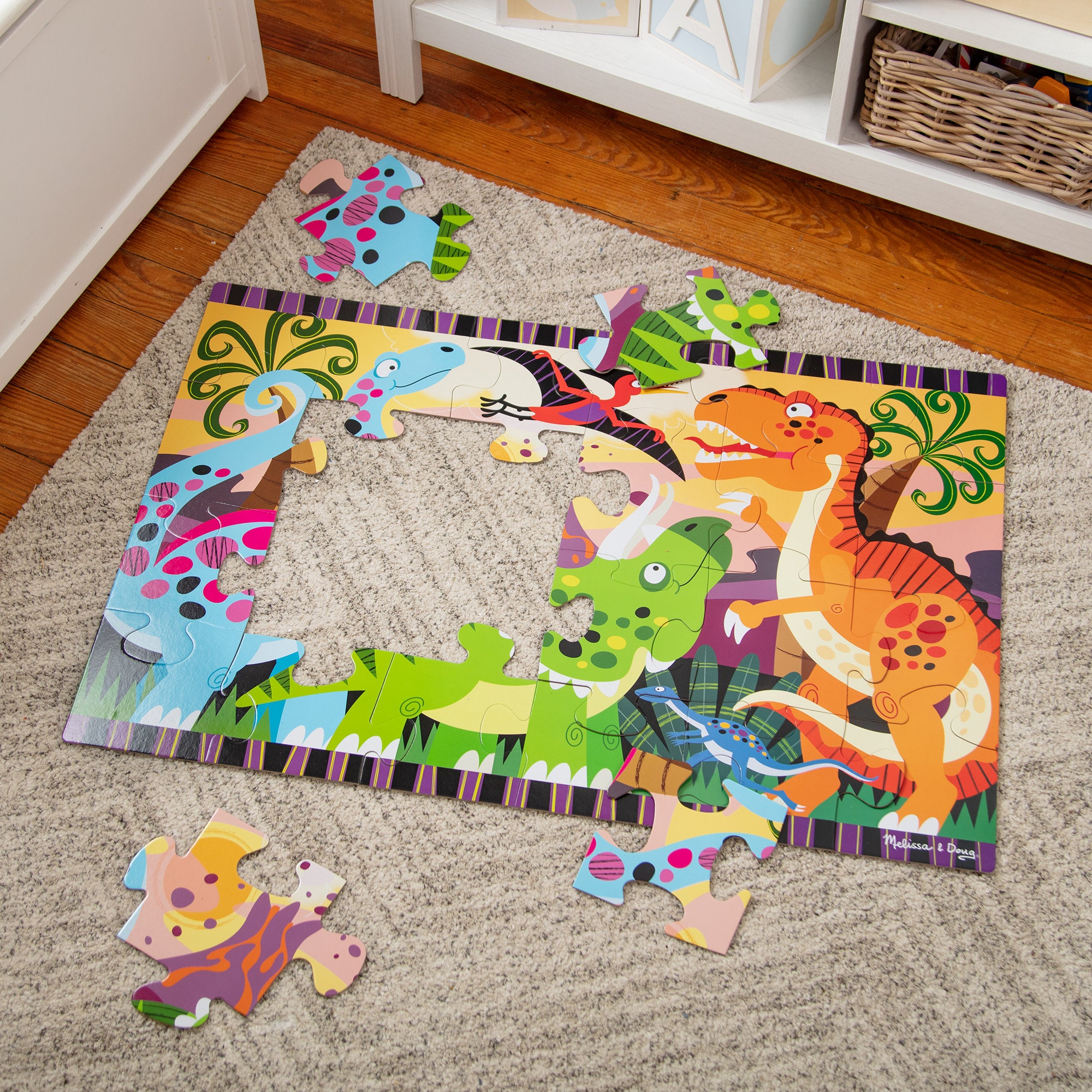 Melissa and cheap doug dinosaur rug