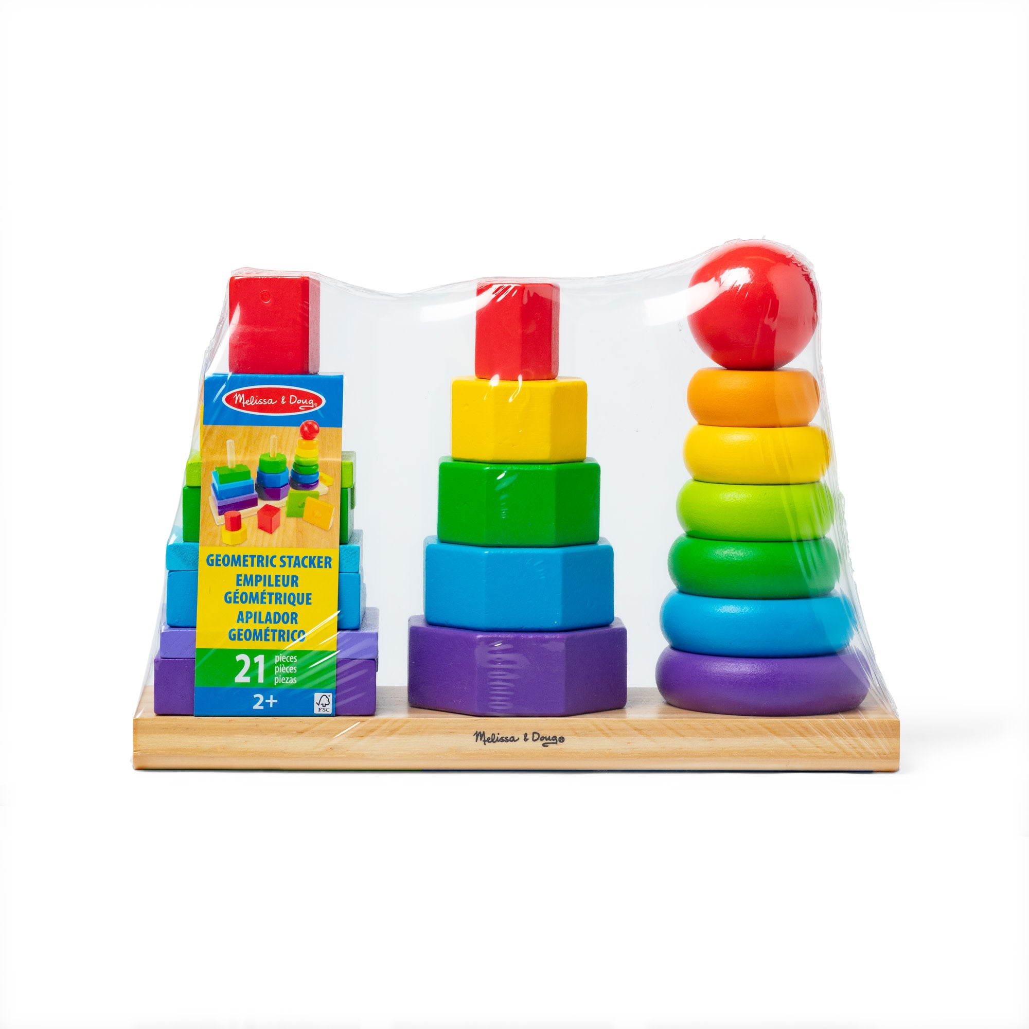 Melissa & doug geometric stacker toddler toy on sale