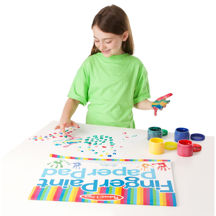 Lartique Finger Paint Paper Pad, 11x17 Finger Paint Pads for Kids, 50 Sheets Painting Paper White