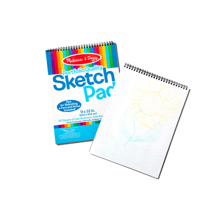Melissa & Doug Mini Sketch Pad of Paper (6 x 9 Inches) - 50 Sheets, 3-Pack