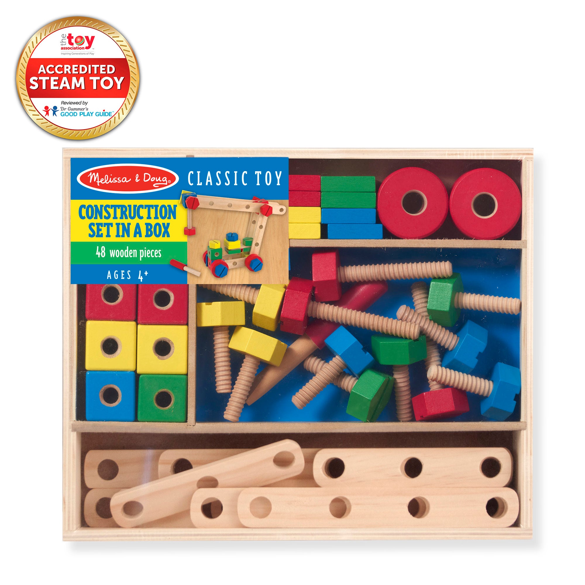 Construction Building Set in a Box 48 Pieces Melissa Doug