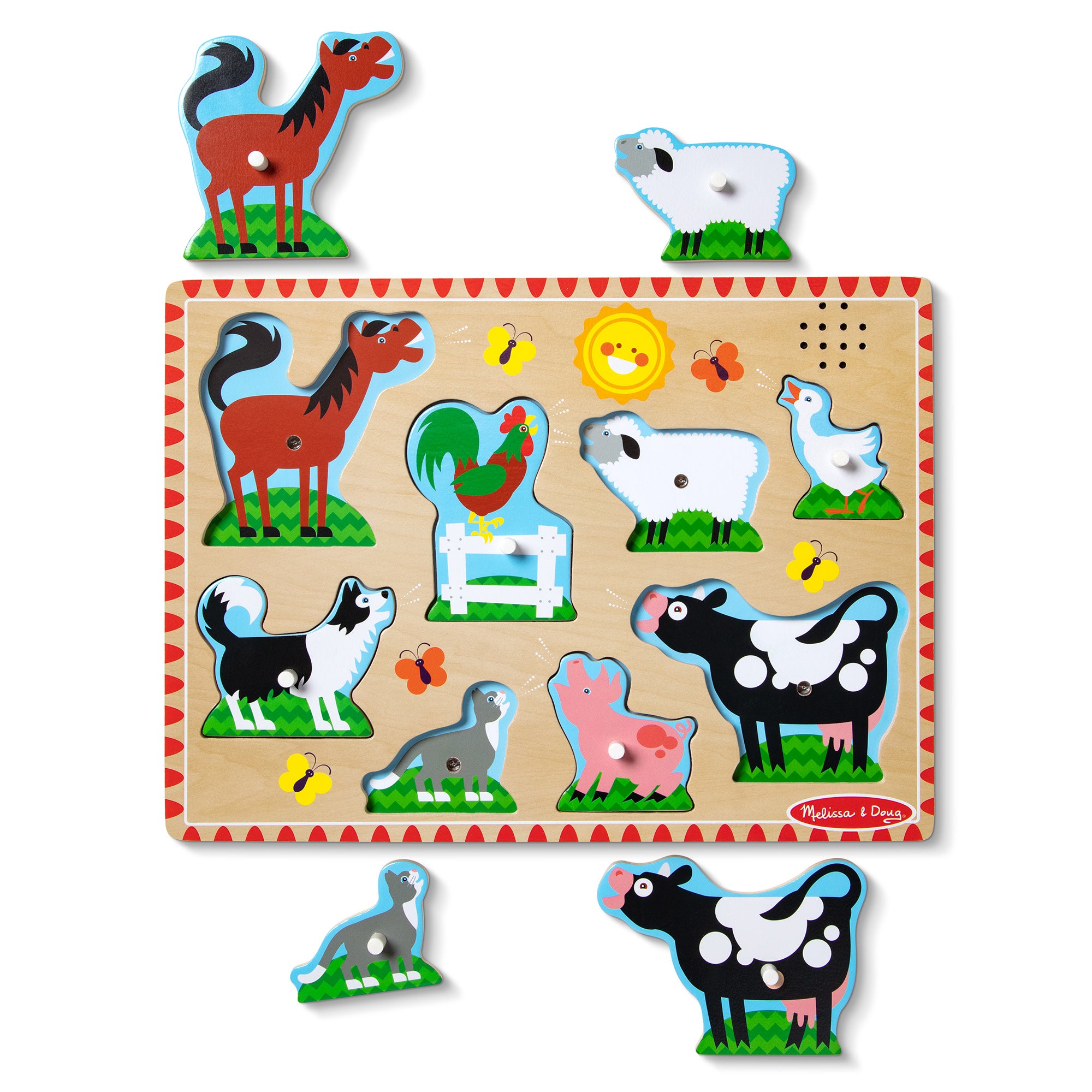 Melissa and Doug farm animal and 2024 nursery rhymes sound puzzles