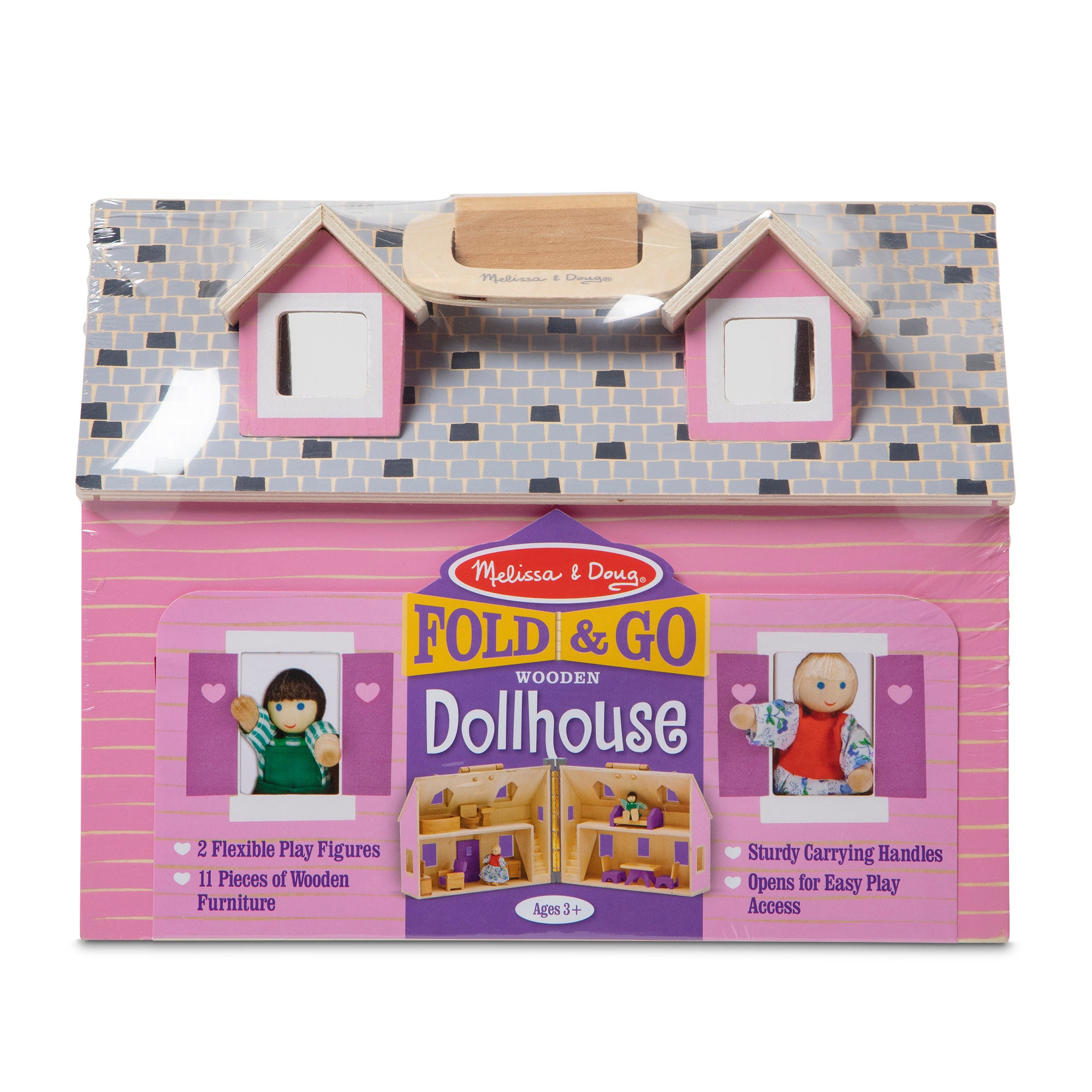 Melissa and doug 2024 portable dollhouse