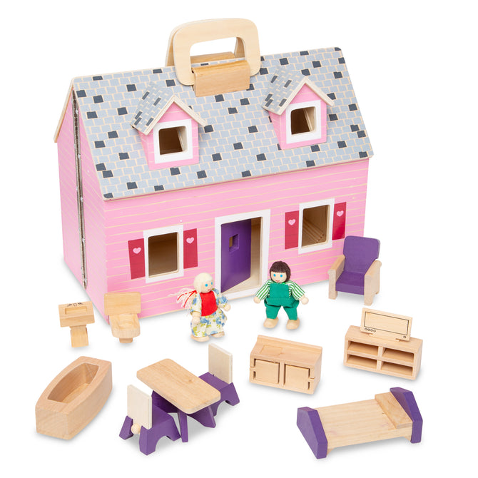 Wooden Fold & Go Dollhouse