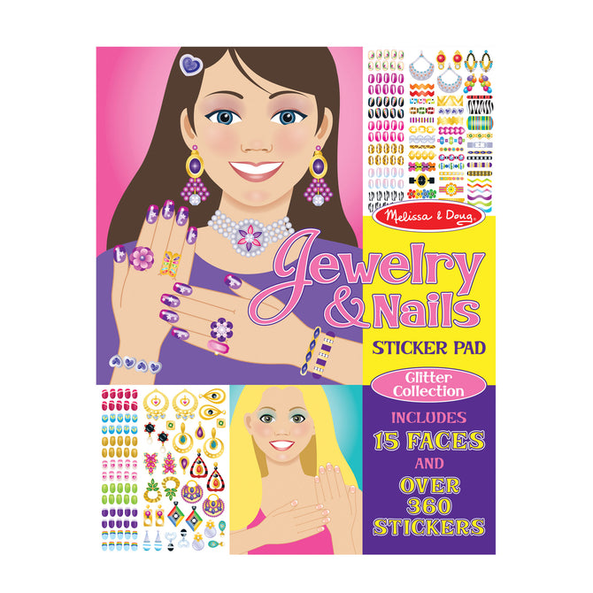 Sticker Pad - Jewelry & Nails Glitter Collection