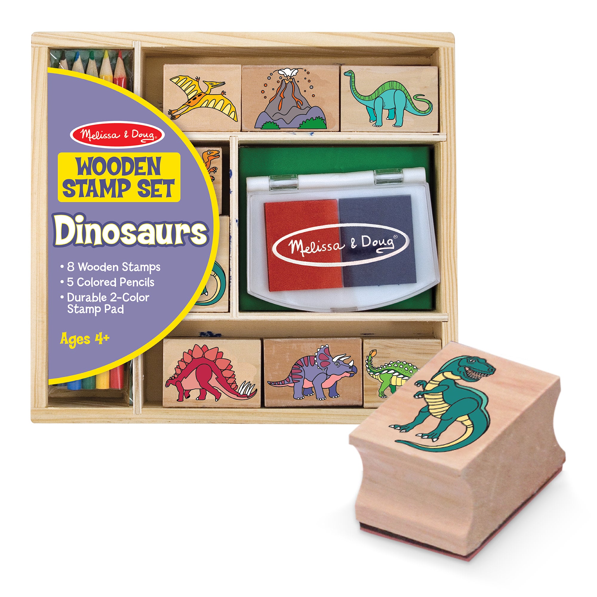 Melissa and doug store dinosaur stamp set