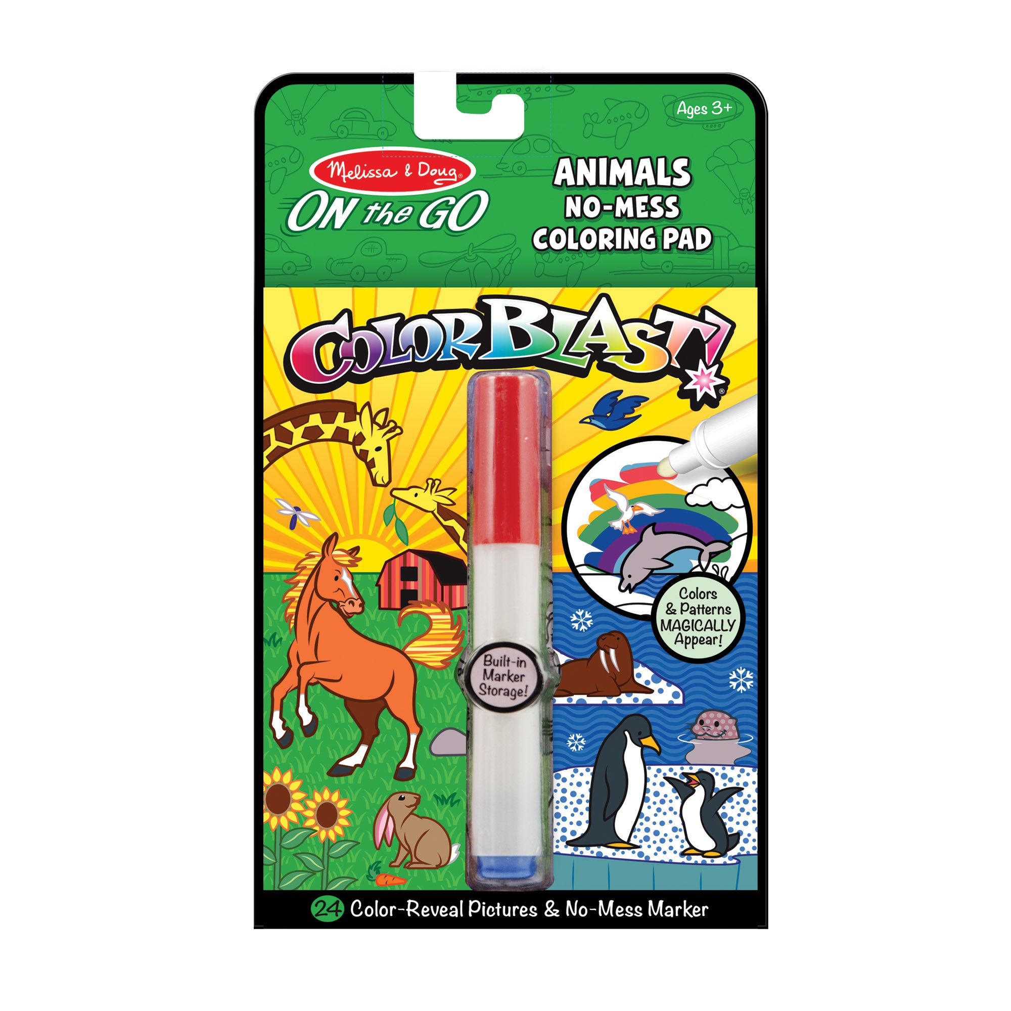 On the Go Colorblast No Mess Coloring Pad -Animals