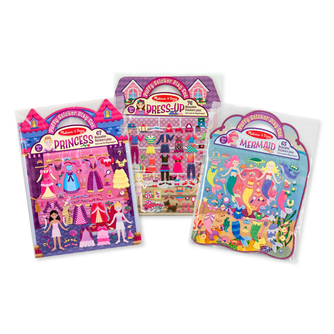 Puffy Sticker Bundle - Dress-Up, Princess and Mermaid