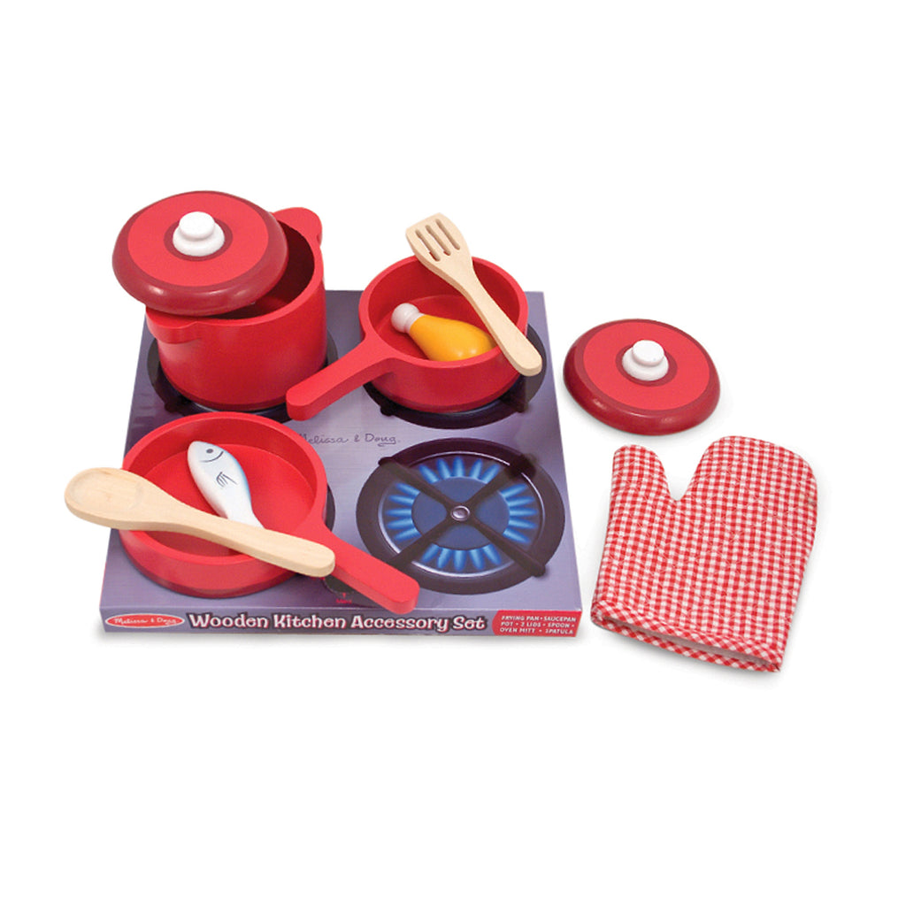 Melissa & Doug Deluxe Kitchen Collection discount Cooking Play Food Set Groceries Kitchen