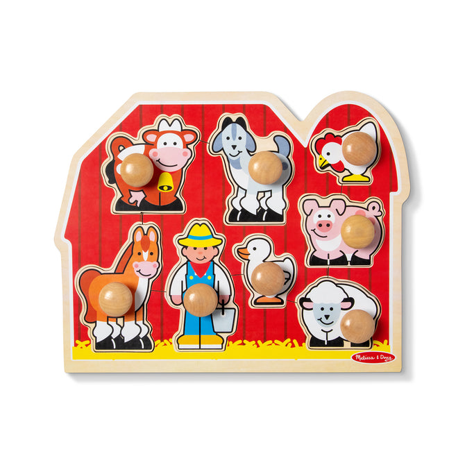 Farm Friends Jumbo Peg Puzzle - 8 Pieces