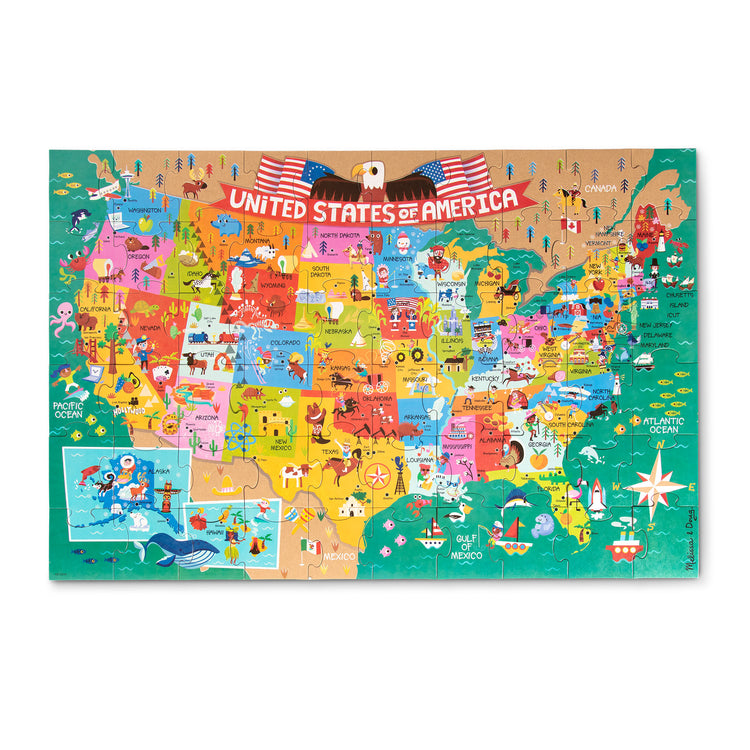 An assembled or decorated image of The Melissa & Doug Natural Play Giant Floor Puzzle: America the Beautiful (60 Pieces)