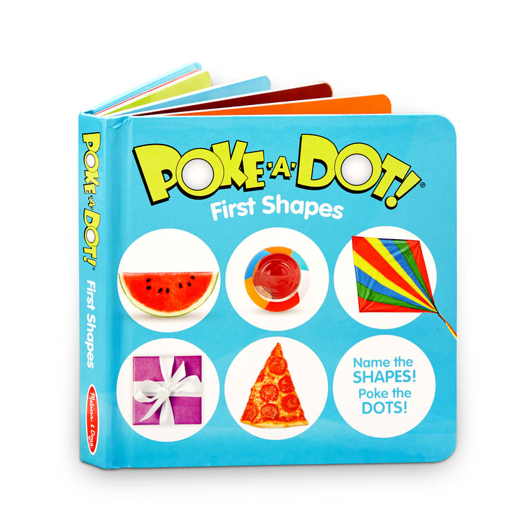 A playroom scene with The Melissa & Doug Children’s Book – Poke-a-Dot: First Shapes (Board Book with Buttons to Pop)