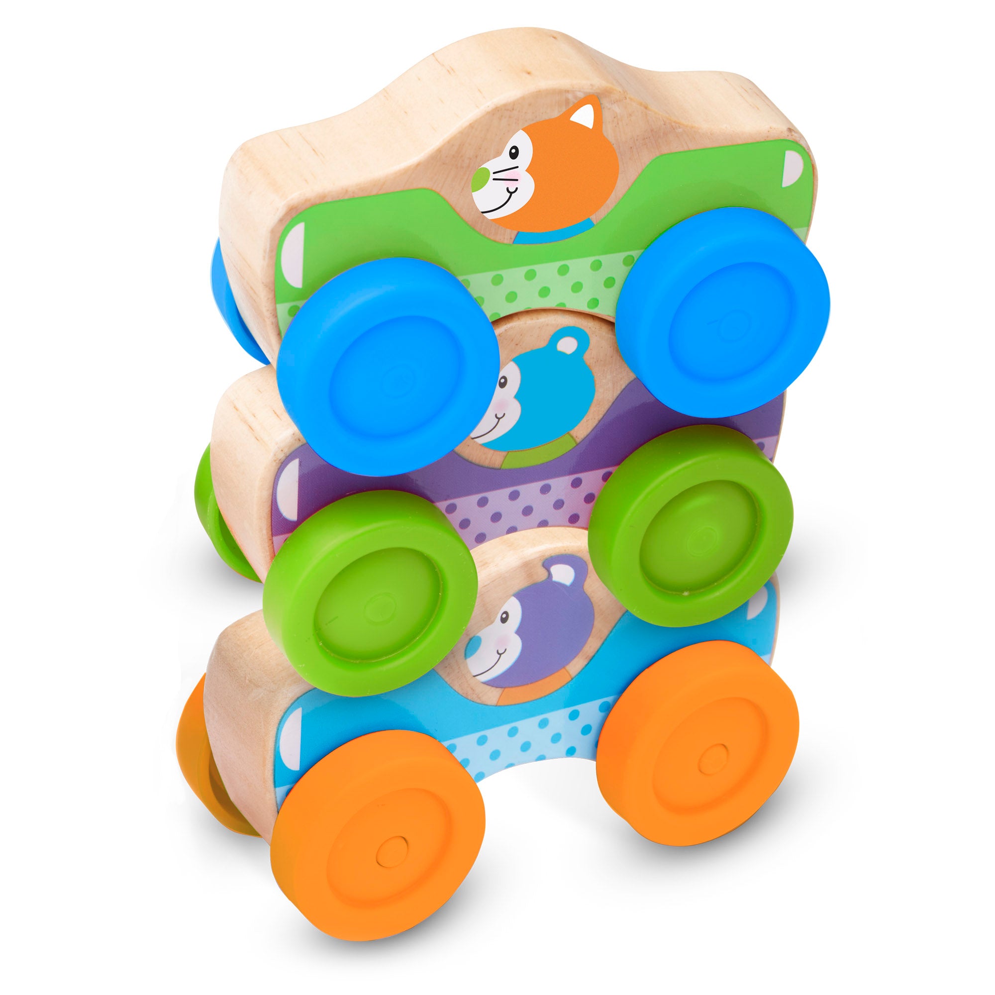 First Play Wooden Animal Stacking Cars Melissa and Doug