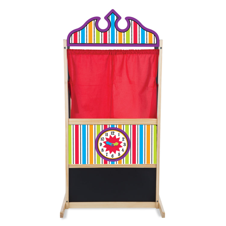 An assembled or decorated image of The Melissa & Doug Deluxe Puppet Theater - Sturdy Wooden Construction