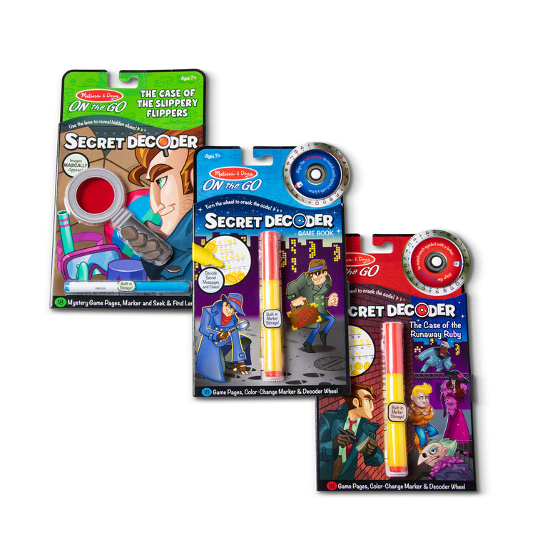  The Melissa & Doug On the Go Secret Decoder Activity Books 3-Pack (54 Games)