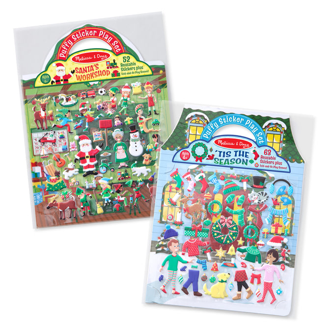 Puffy Sticker Play Set 2-Pack: Santa's Workshop & 'Tis the Season