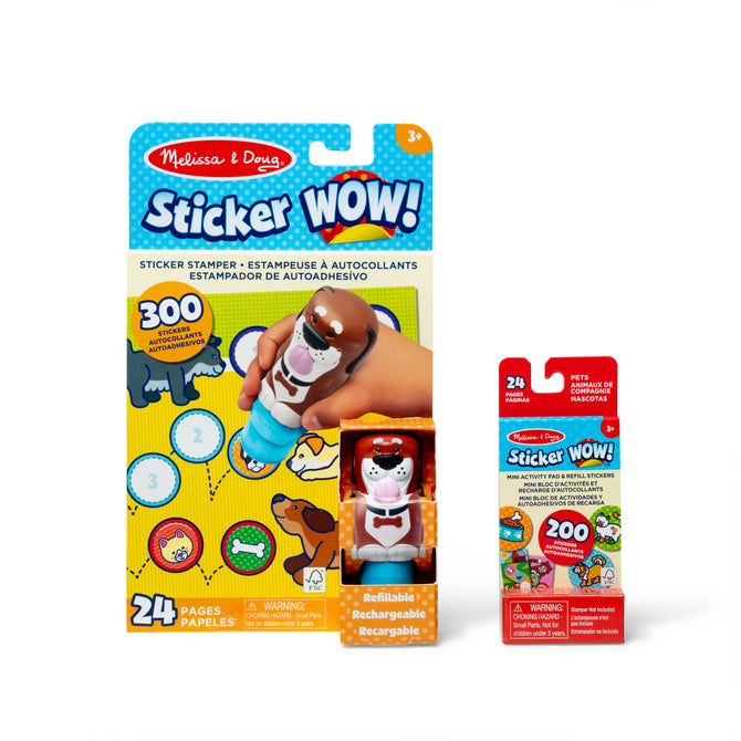 Sticker WOW!? Dog Bundle: Activity Pad & Sticker Stamper + Mini Activity Pad and 200 Refill Stickers