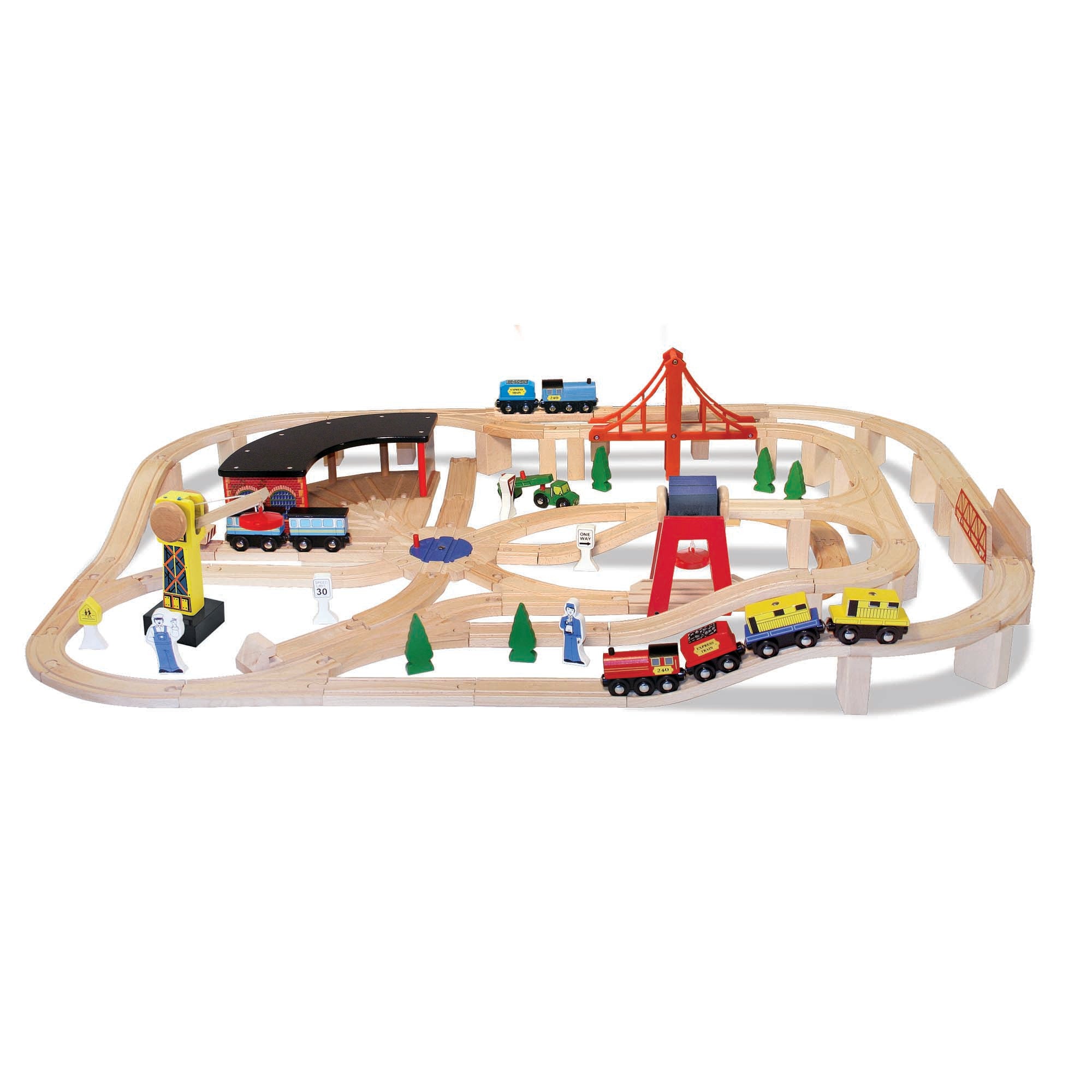 Deals Wooden train set by Mellisa and Doug