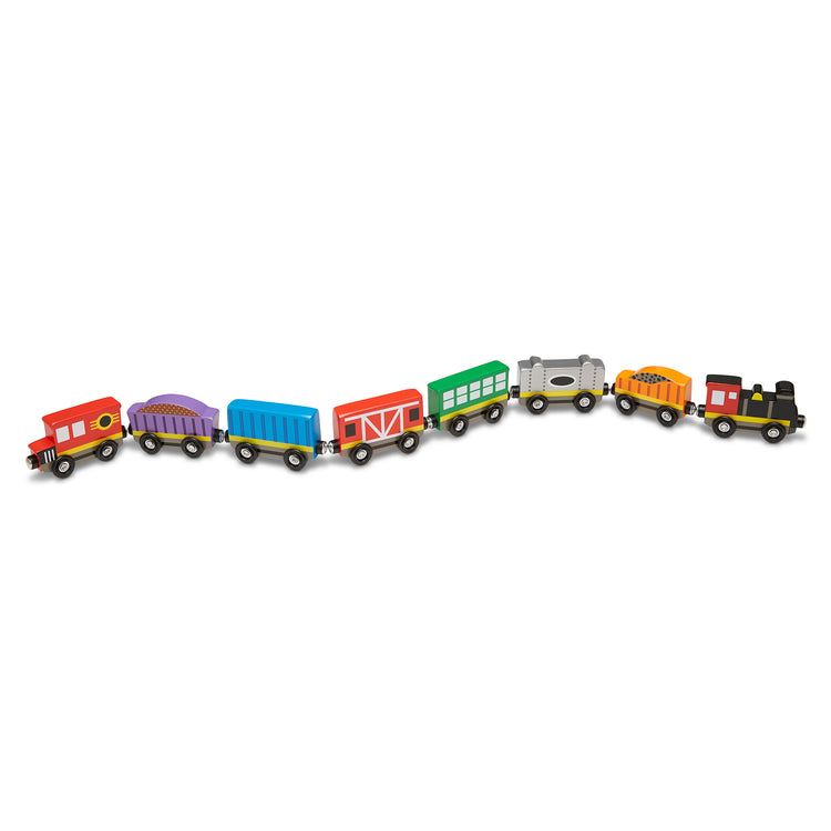  The Melissa & Doug Wooden Magnetic Train Cars - 8 Piece Educational and Skill-Building Wooden Toy for Boys and Girls