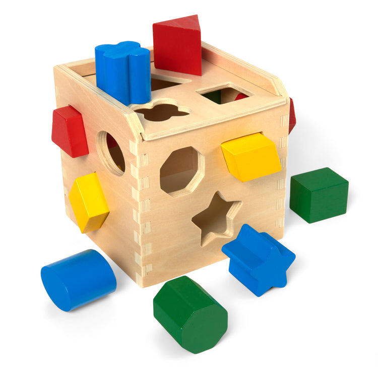  The Melissa & Doug Shape Sorting Cube - Classic Wooden Toy With 12 Shapes
