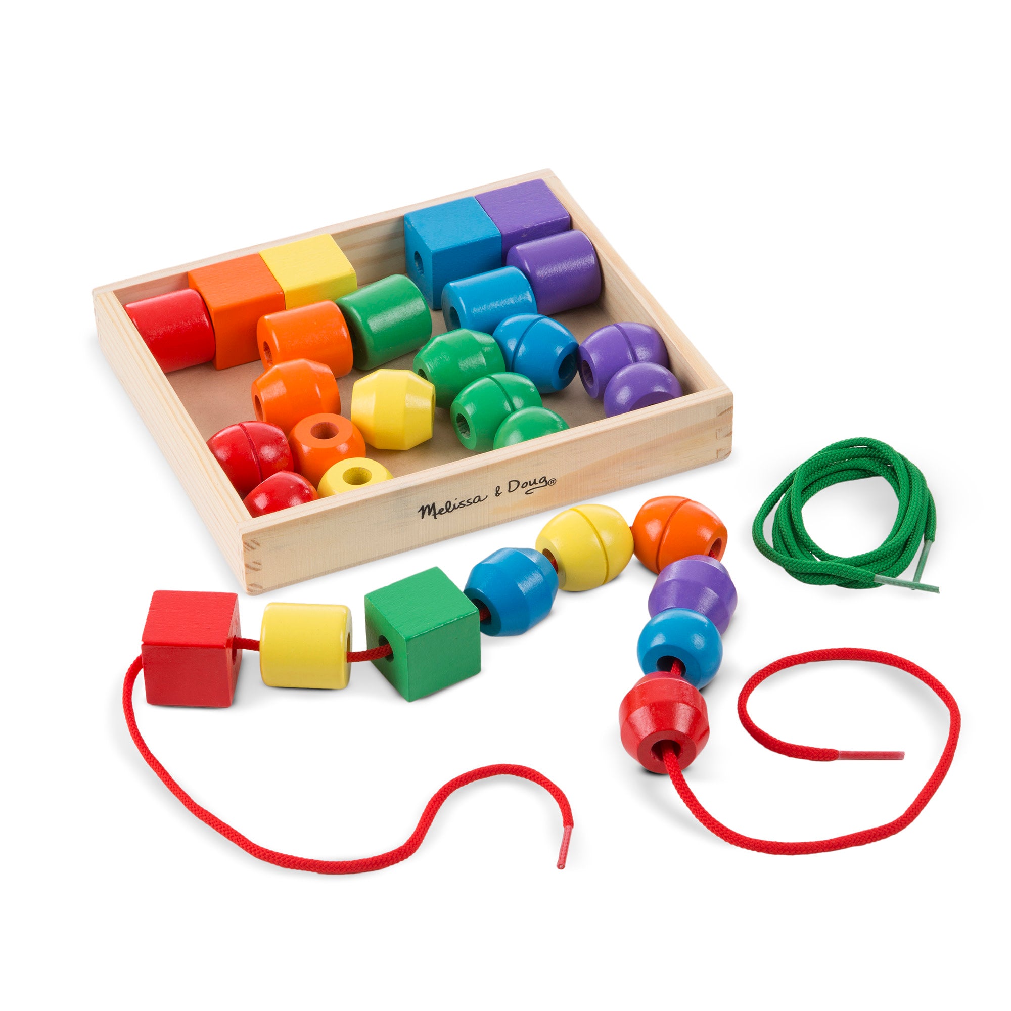 Wooden Lacing Beads Lacing Beads for Kids