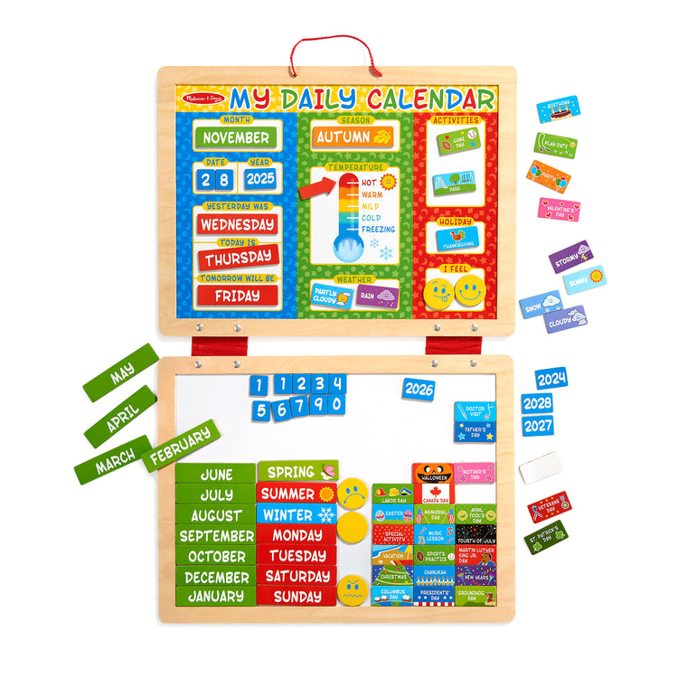 An assembled or decorated image of The Melissa & Doug My First Daily Magnetic Calendar