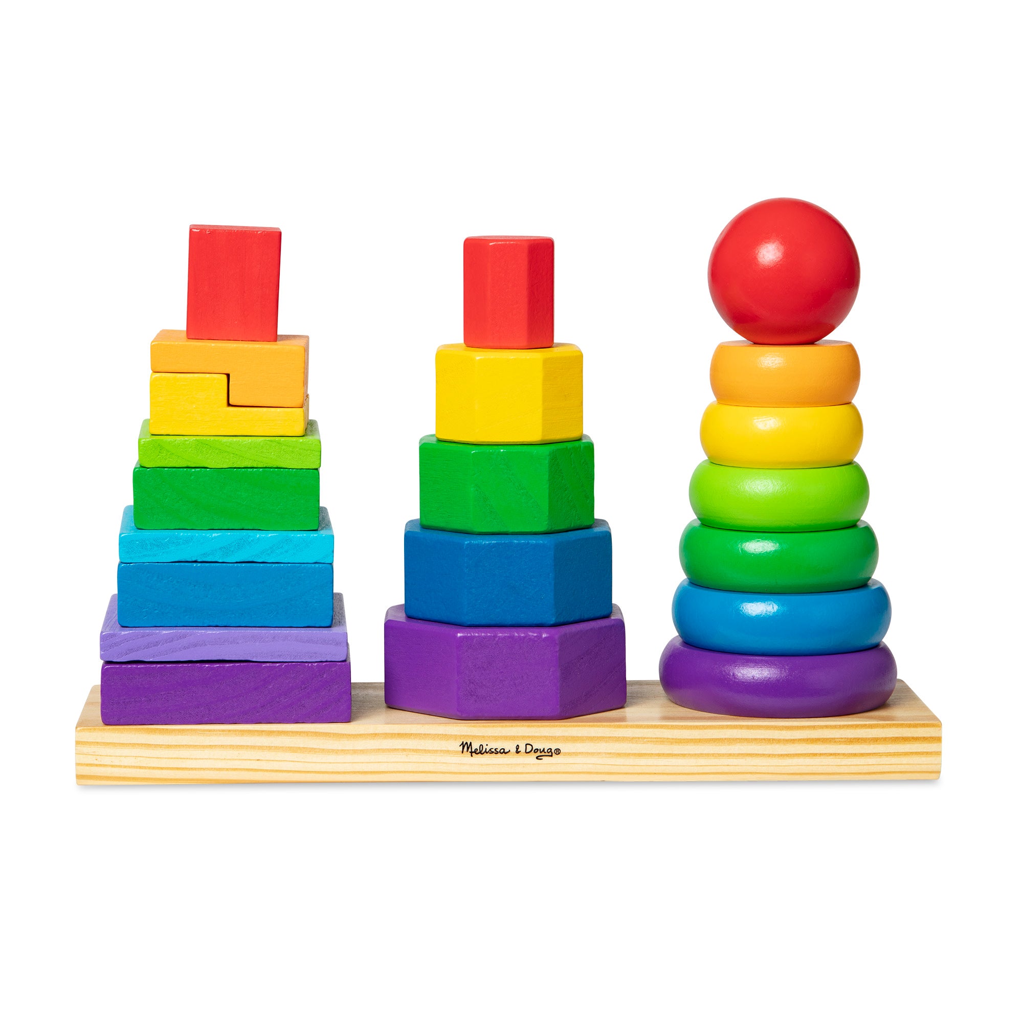 Geometric Stacker Toddler Toy Melissa Doug