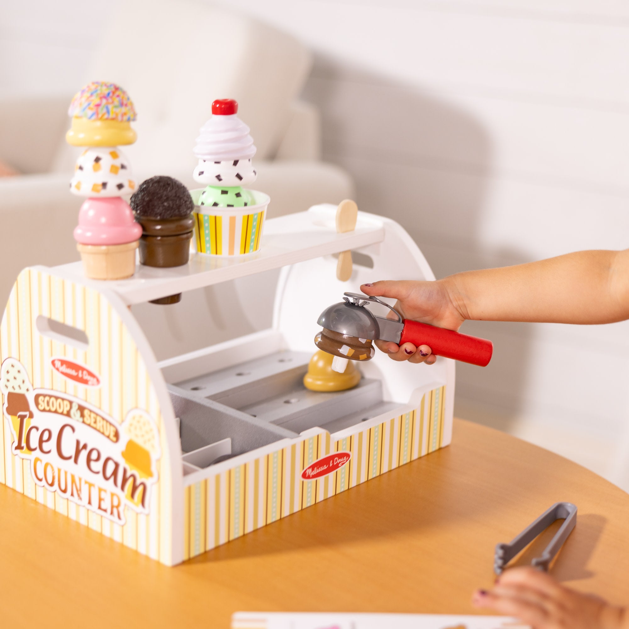 Pretend Play Ice Cream Counter Ice Cream Playset