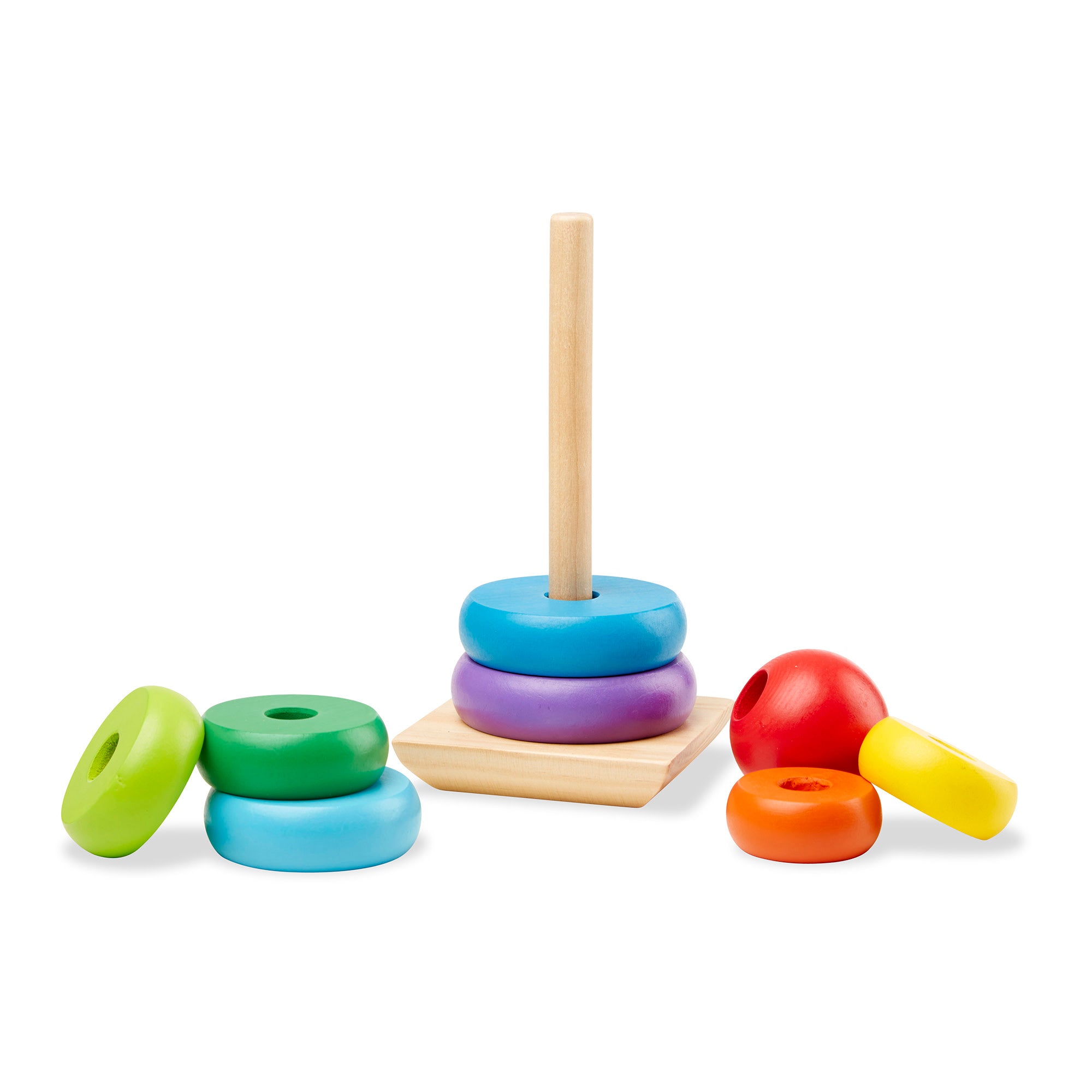 Melissa and doug wooden stacking rings on sale