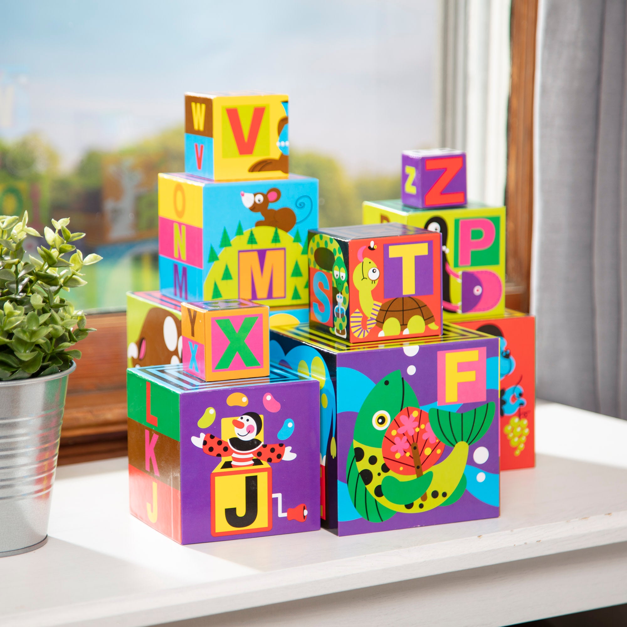 Melissa & doug alphabet nesting and stacking blocks on sale