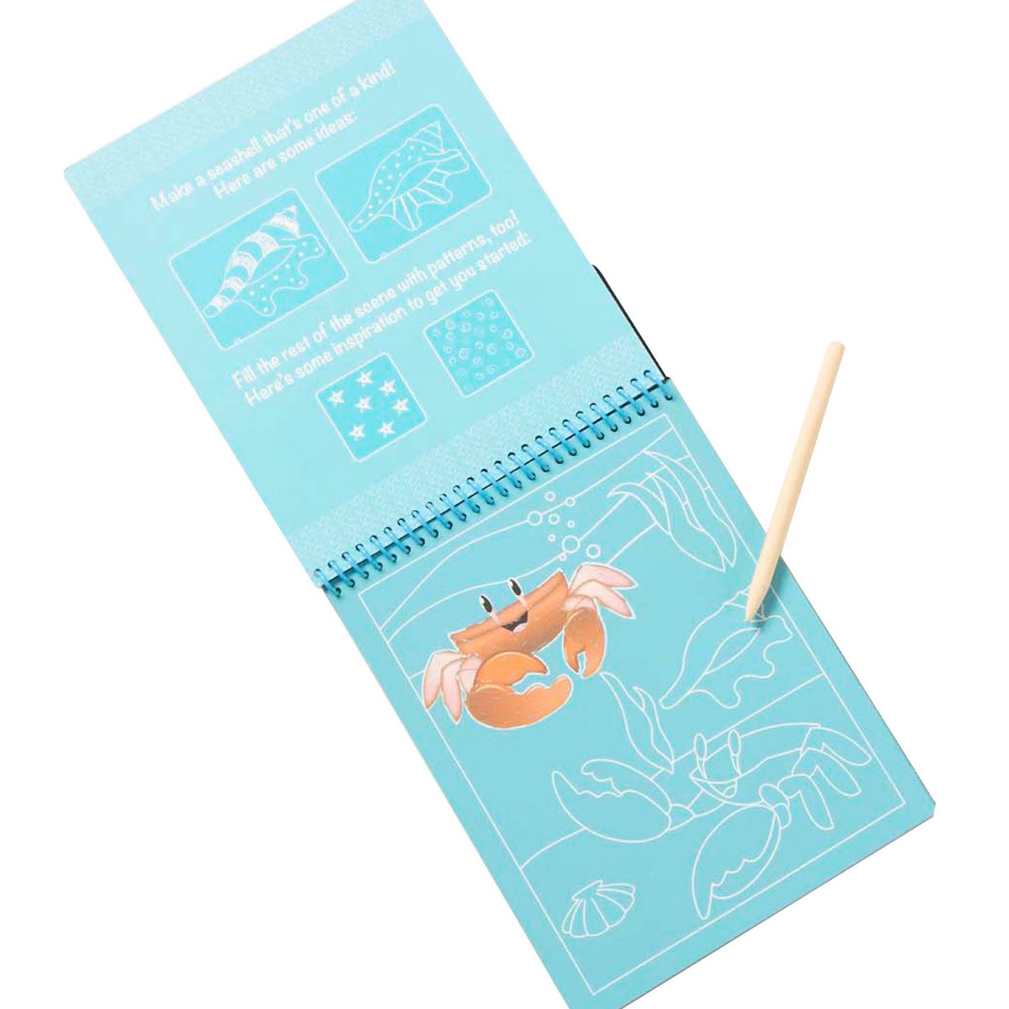 On the Go Scratch Art Color Reveal Pad - Sea Life- Melissa and Doug