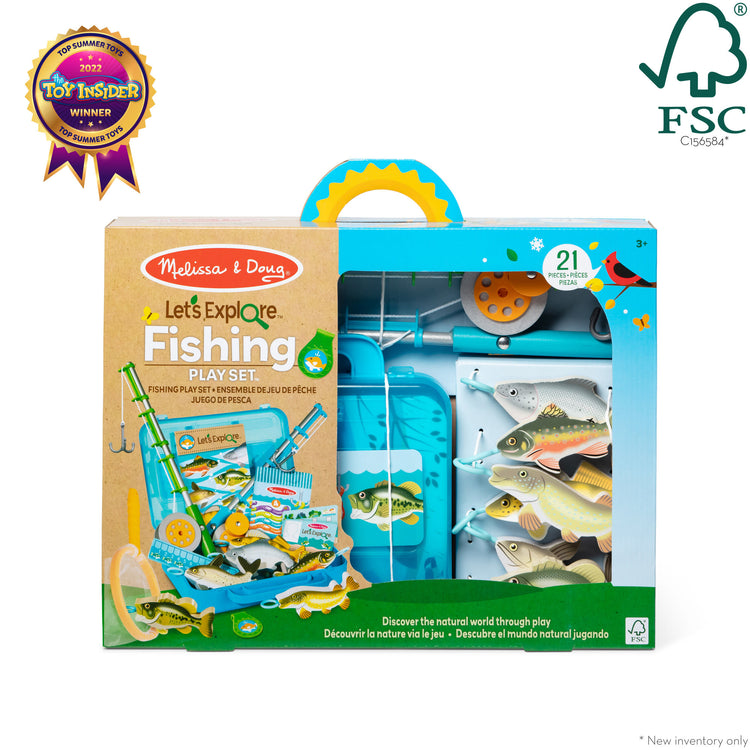 Melissa & Doug Catch & Count Wooden Fishing Game With 2 Magnetic Rods - FSC  Certified