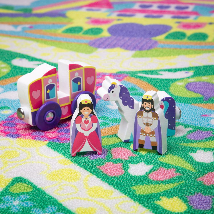  The Melissa & Doug Magical Kingdom Activity Rug Play Set – 4 Wooden Play Pieces