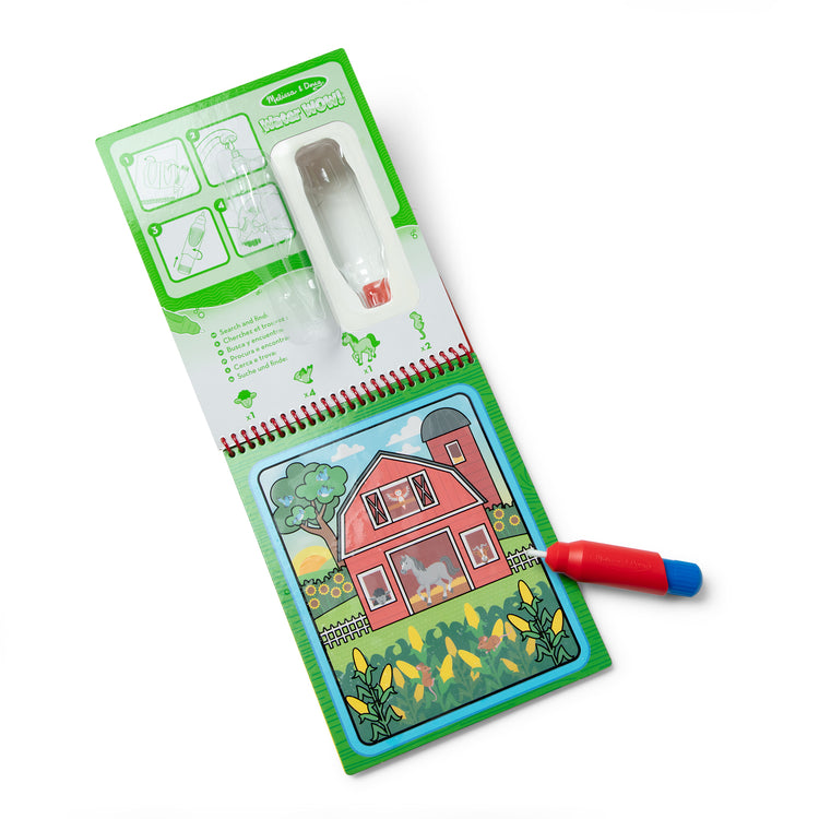 The loose pieces of The Melissa & Doug Water Wow! On The Farm