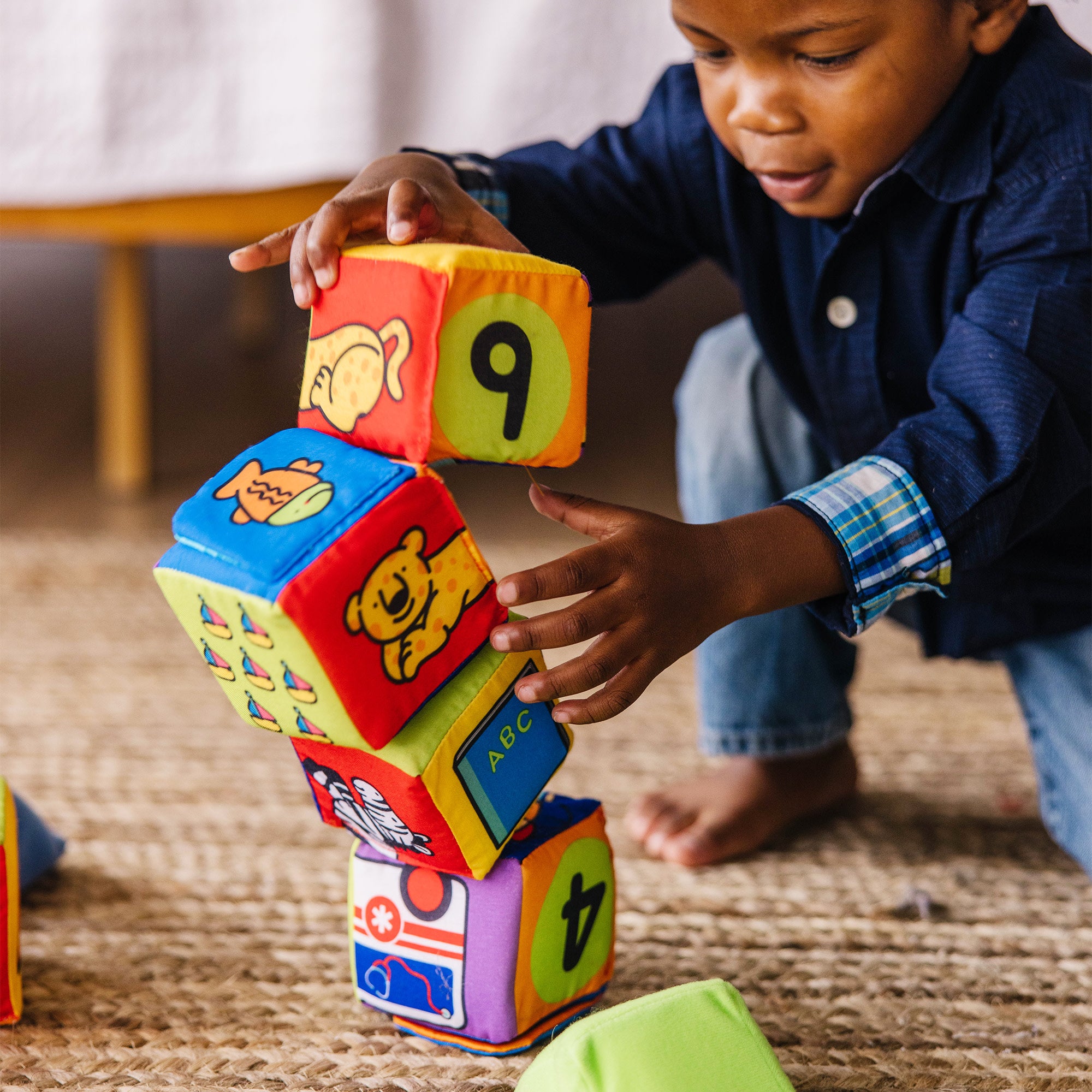 Baby with building blocks online