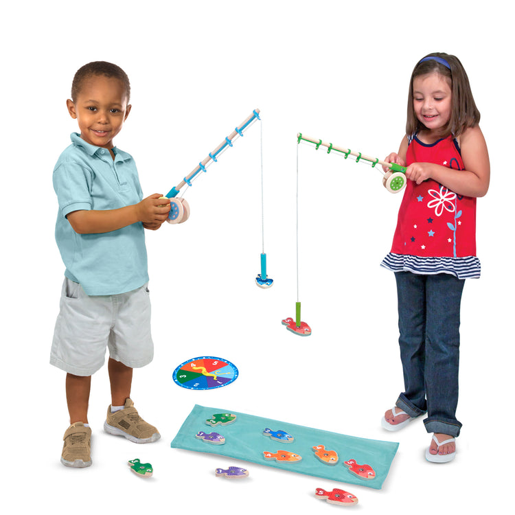 Melissa & Doug Fishing Pole Rod Child Toy Wood Magnetic Play Kid