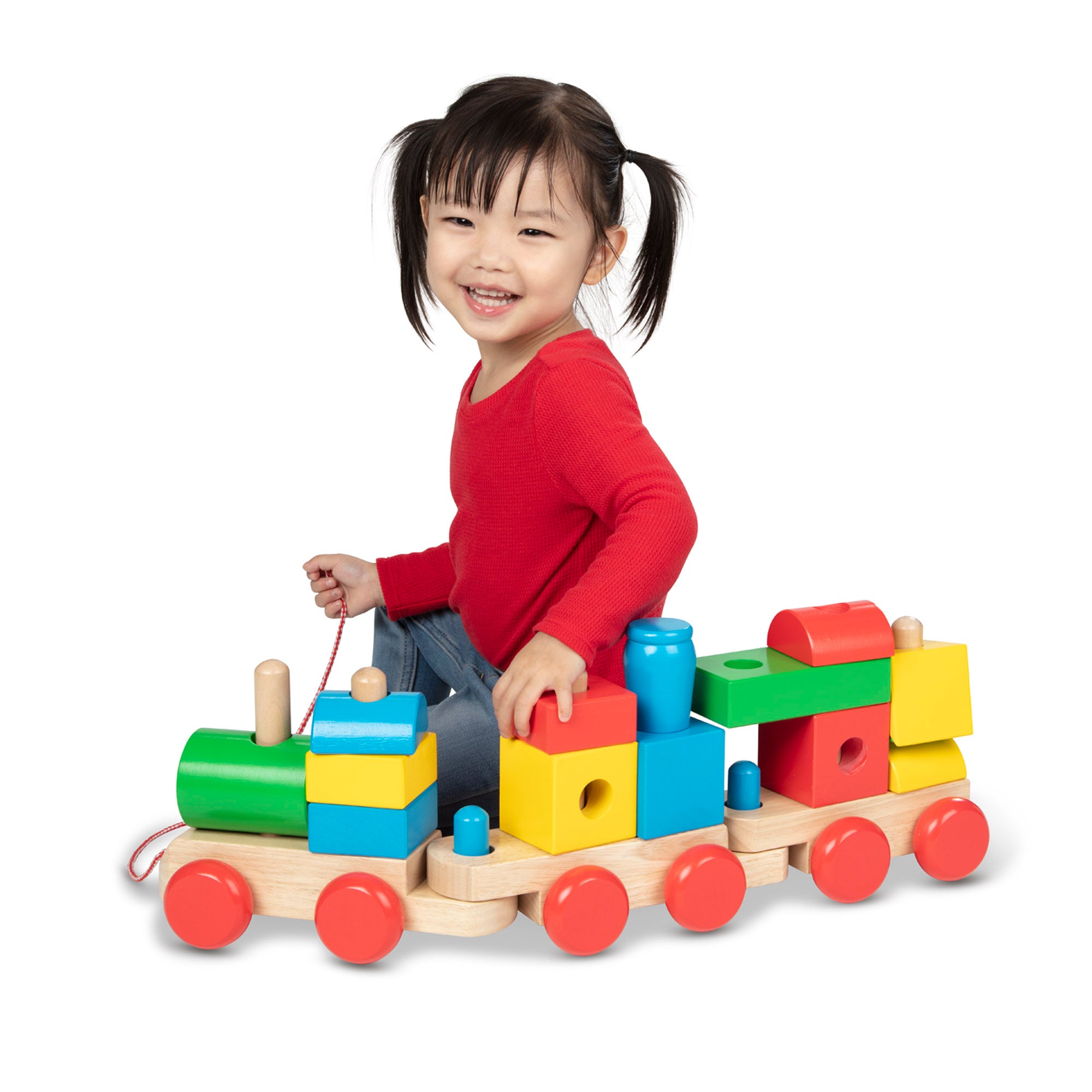 Melissa & Doug Jumbo shops Wooden Stacking Train