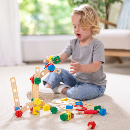 Construction Building Set in a Box - 48 Pieces | Melissa & Doug