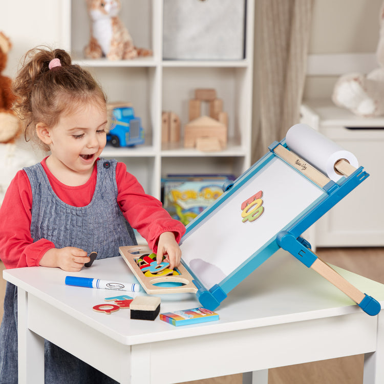 Tabletop Easel for Kids - Art Easel for Toddler - Kids Easel Chalkboar