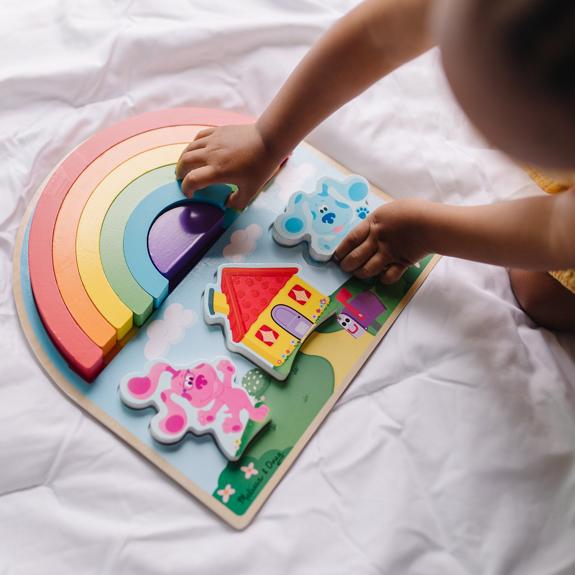 Rainbow Color fashion Wooden Puzzle Set for Kids