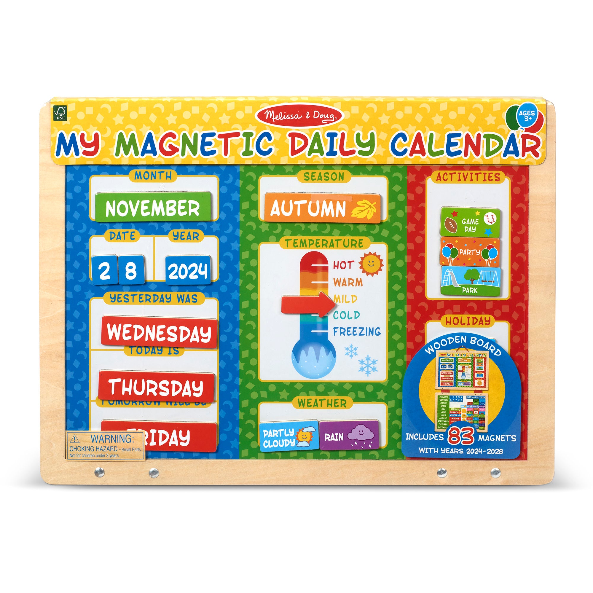 My Magnetic Daily Calendar Melissa Doug