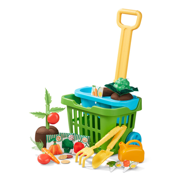  The Melissa & Doug Let’s Explore Vegetable Gardening Play Set with Rolling Cart (31 Pieces)