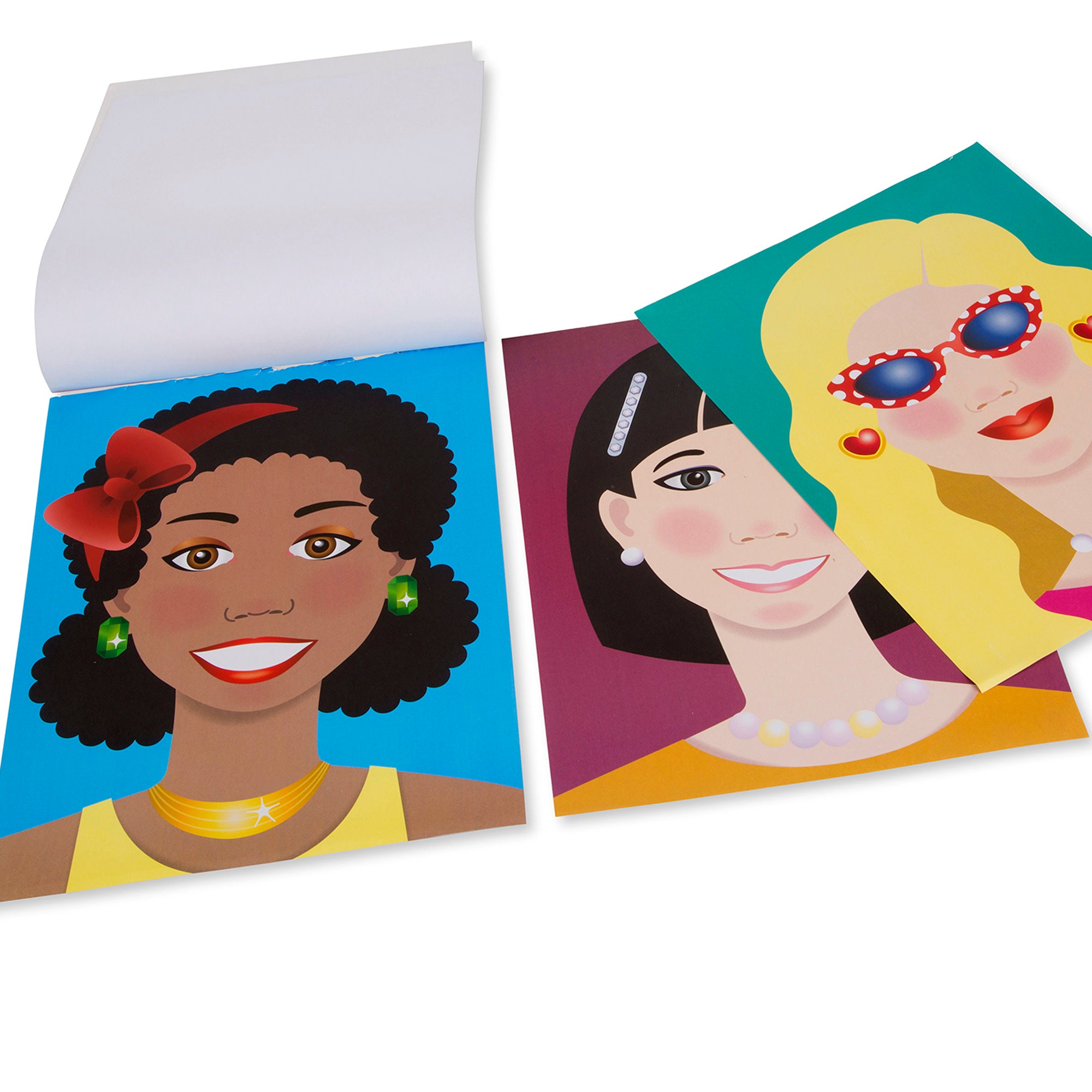 Make-a-Face Sticker Pad - Fashion Faces