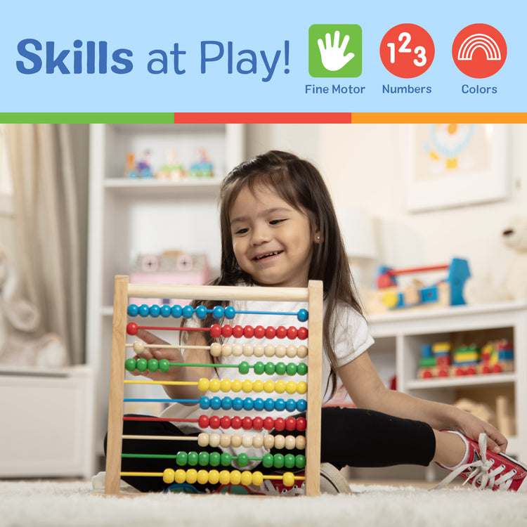  The Melissa & Doug Abacus - Classic Wooden Educational Counting Toy With 100 Beads