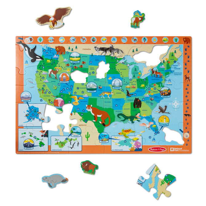 National Parks U.S.A. Map Floor Puzzle