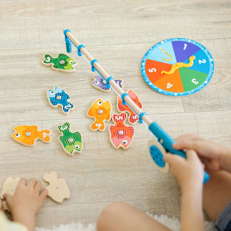 Creative 7 Pieces Magnetic Fishing Toy Set Fishing Learning