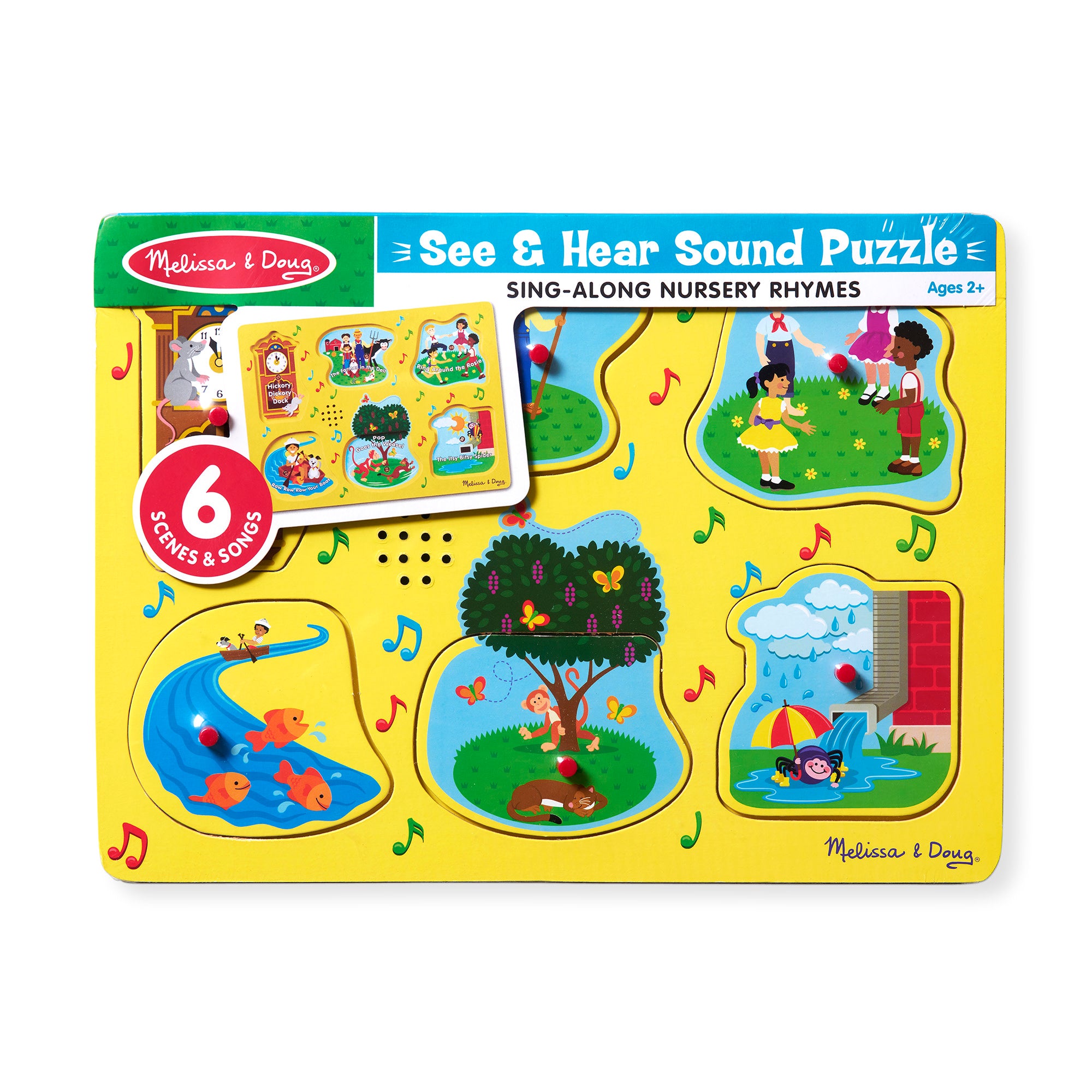 Nursery Rhymes Sound Puzzle | Wooden Peg Puzzle