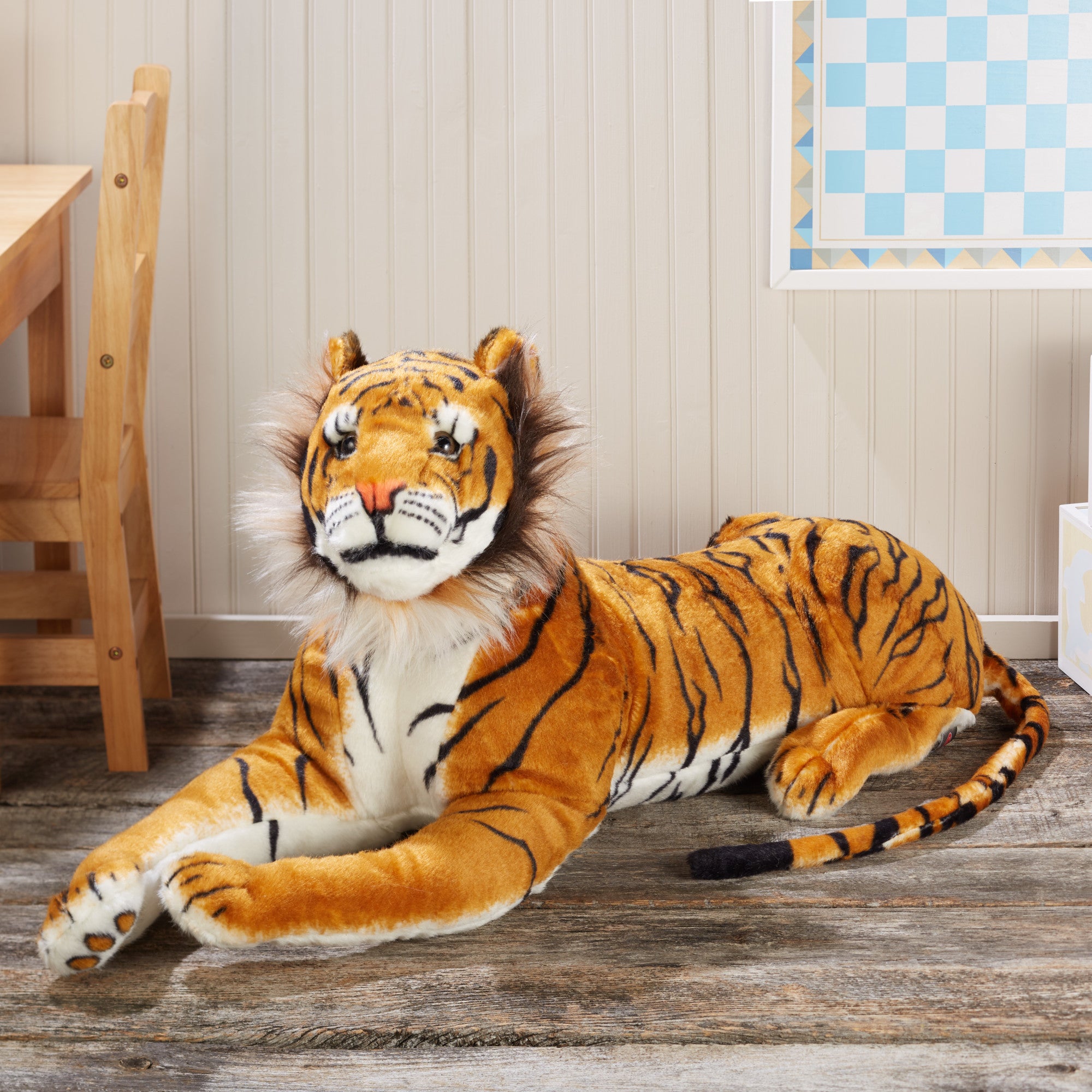 Life size cheap tiger stuffed animal