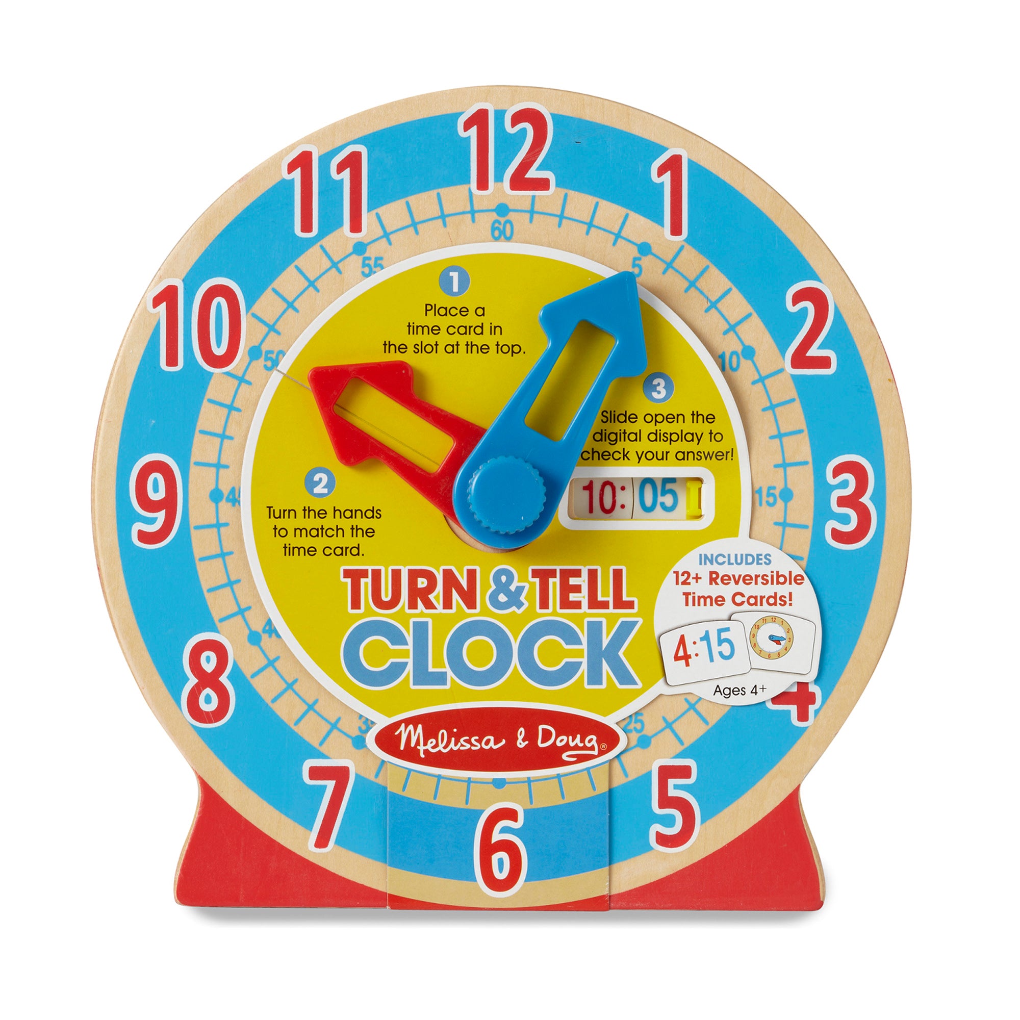 Learning Clock for Children, Colorblind Tested, Learn to Tell Time with hotsell Colors, Shapes, Animal Faces, 10.75