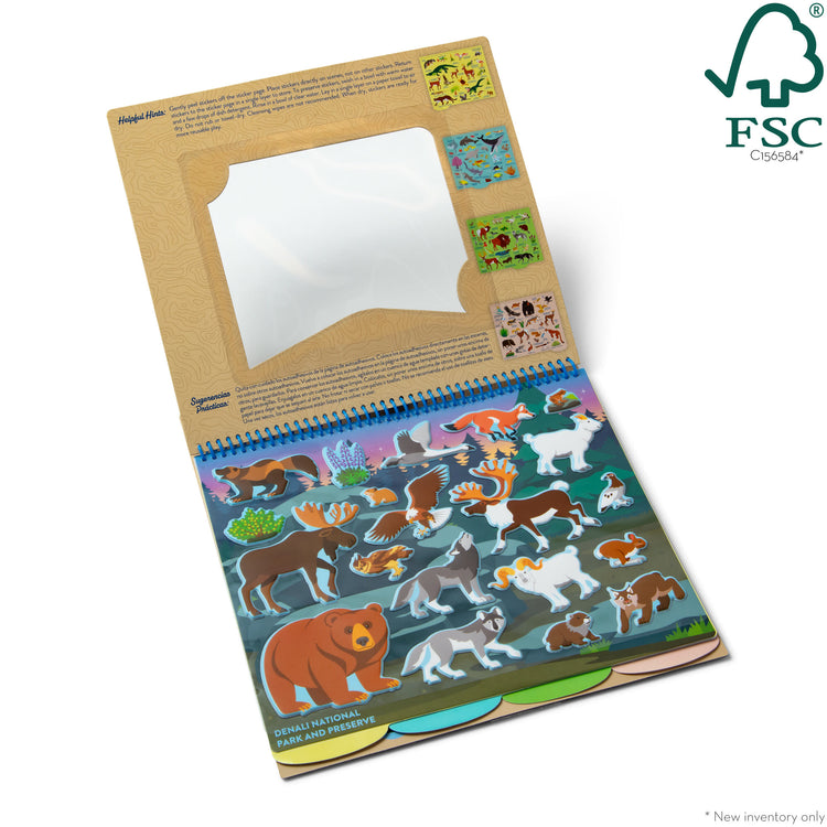 Melissa & Doug Make-a-Face Reusable Sticker Pad Animals 3 Pack (Safari, Farm, Pets)
